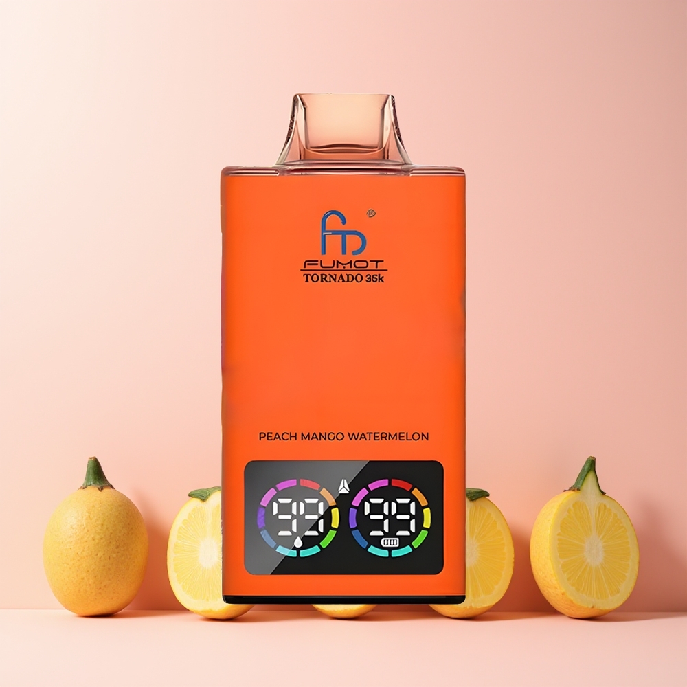 Fumot Tornado 35000 Norge Engros Dual Mesh Coil Fersken Mango Ananas