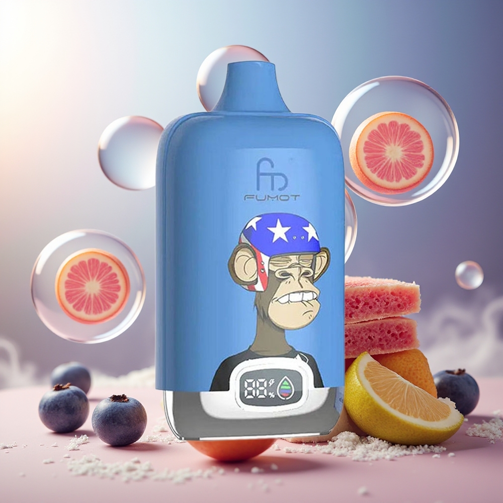 Fumot Tornado Digital Box 12000 Puffs 20ml MESH Norge Engros Blåbær Tyggegummi