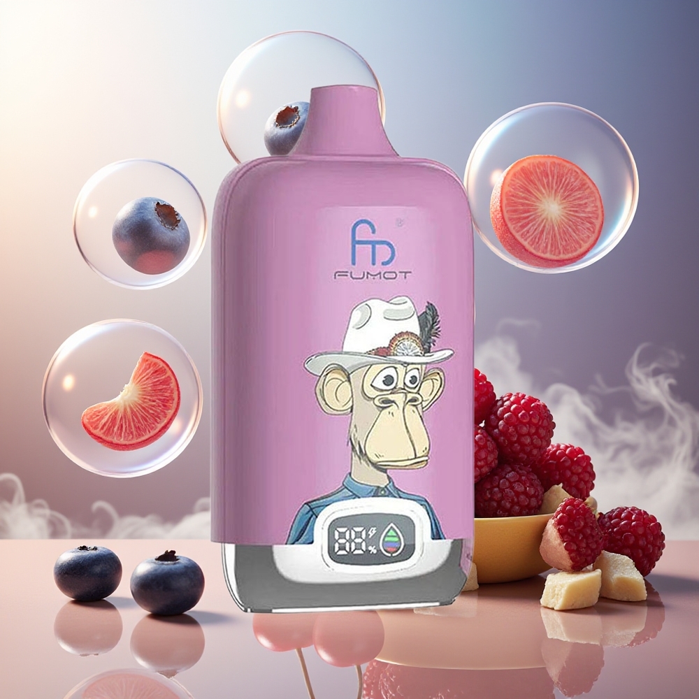 Fumot Tornado Digital Box 12000 Puffs Norge Engros 20ml MESH Blåbær Kirsebær Tranebær