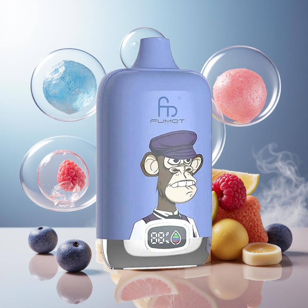 Fumot Tornado Digital Box 12000 Puffs Norge Engros 20ml MESH Type-C Blå Sitronade