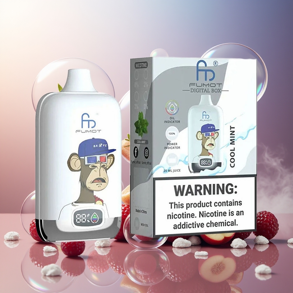 Fumot Tornado Digital Box 12000 Puffs Norge Engros 20ml MESH Type-C Svartsolbær