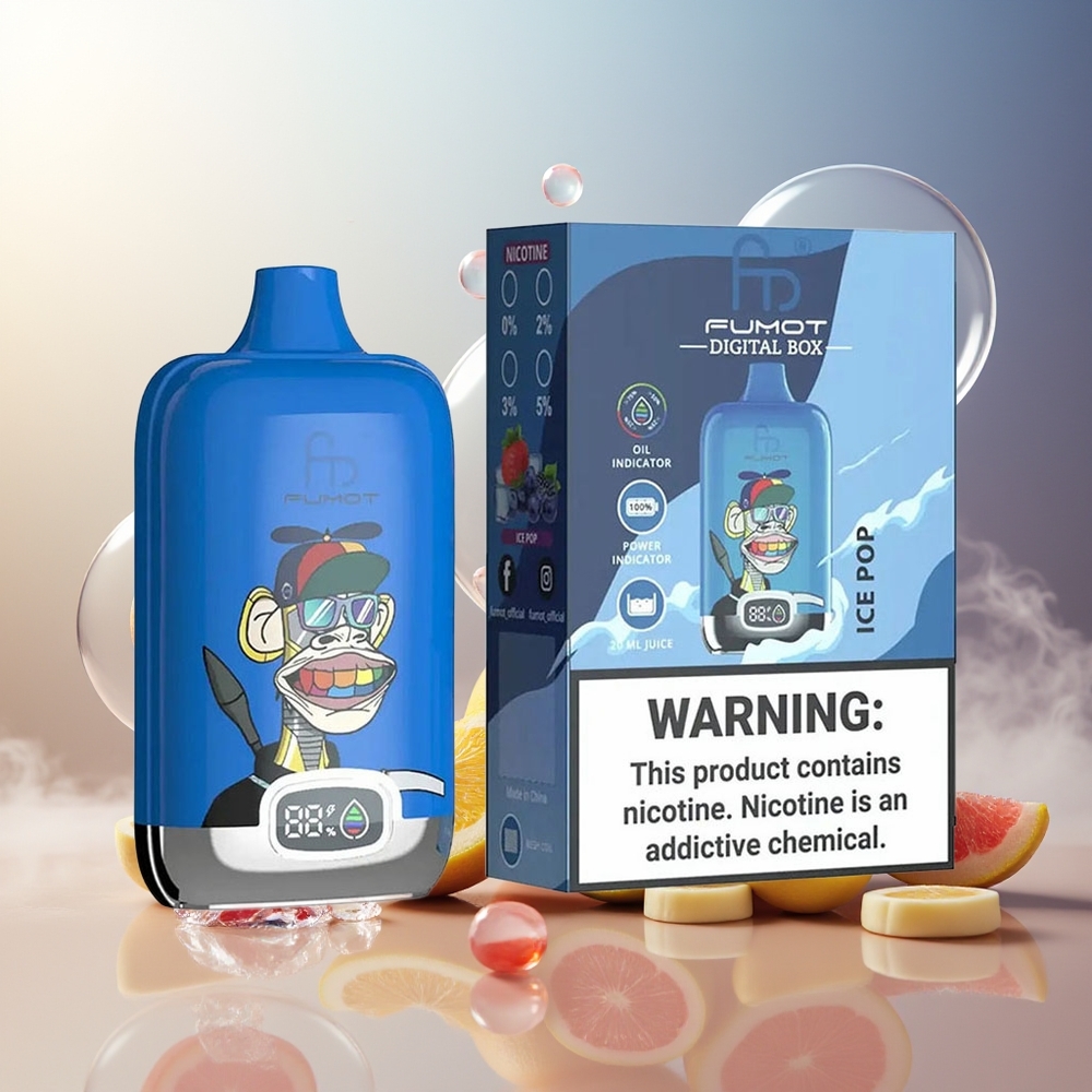 Fumot Tornado Digital Box 12000 Puffs Norge Engros Ispop MTL Mesh Type-C 20ml