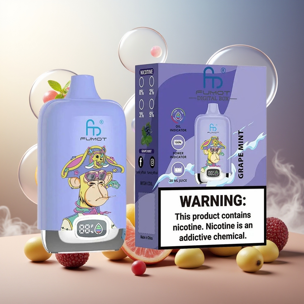 Fumot Tornado Digital Box 12000 Puffs Norge Engros MTL Mesh Coil Drue Mynte