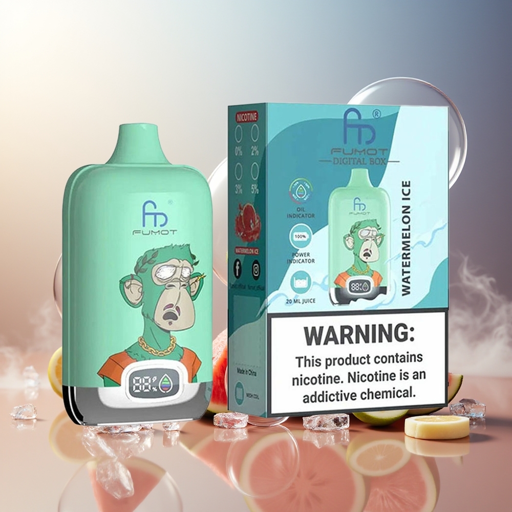 Fumot Tornado Digital Box 12000 Puffs Norge Engros Vannmelon Is MTL Mesh 20ml Type-C 67g