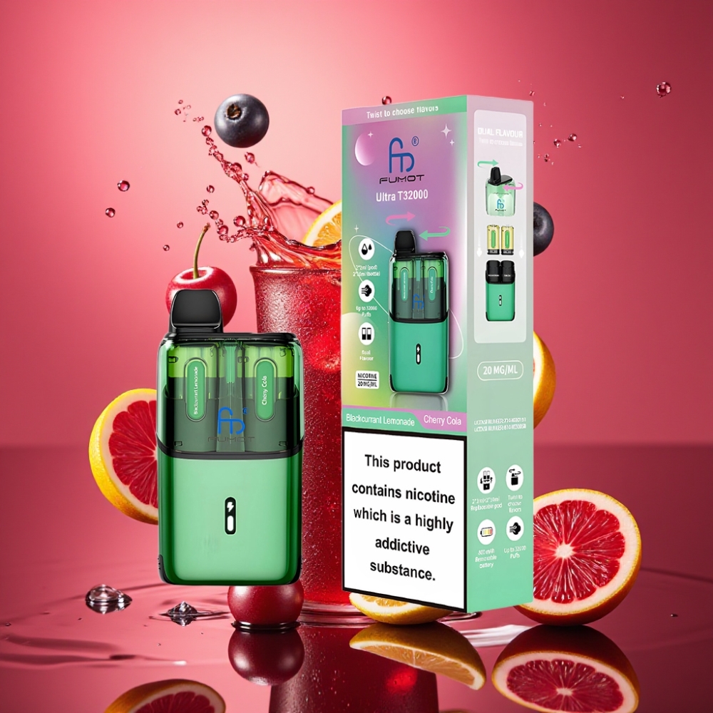 Fumot Ultra T32000 24ml Norge Engros Svartsolbær Lemonade & Kirsebær Cola