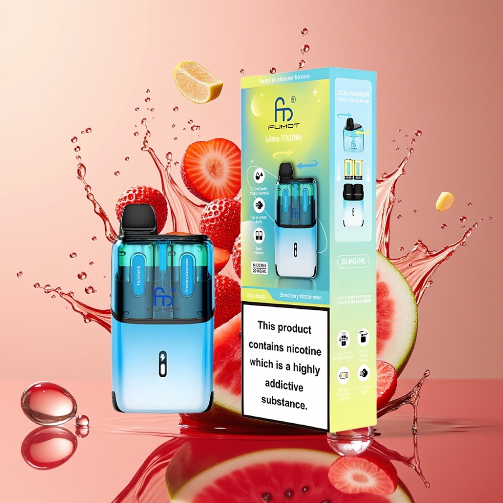Fumot Ultra T32000 Norge Engros Frukt Bombe & Jordbær Vannmelon 32000 Puff 24ml 800mAh