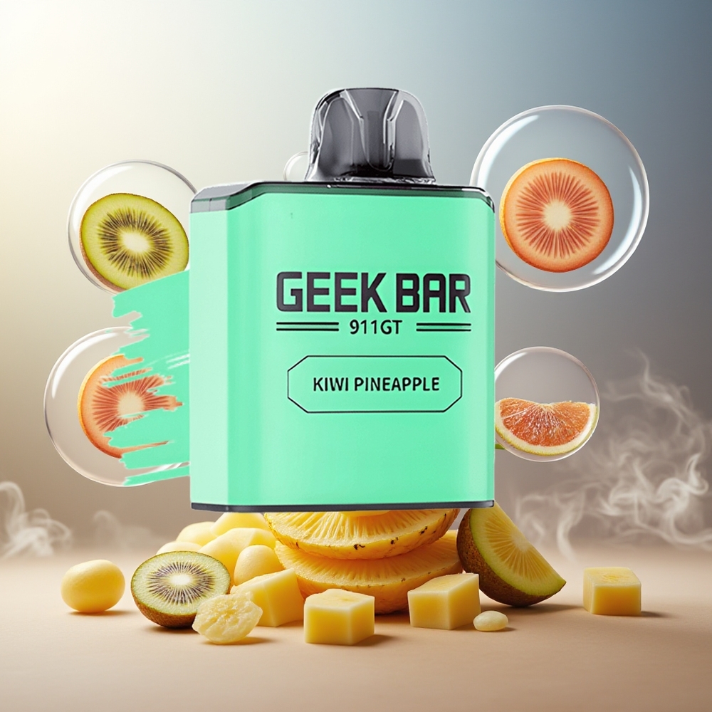 GEEK BAR 911 GT 16000 Puffs Norge Engros Oppladbar Kiwi Ananas 800mAh 5% VPU