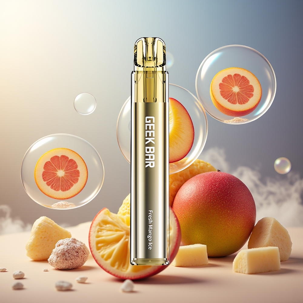 GEEK BAR Elite 1000 Puffs Disposable Vape Frisk Mango Is Norge Engros Mesh Coil 650mAh