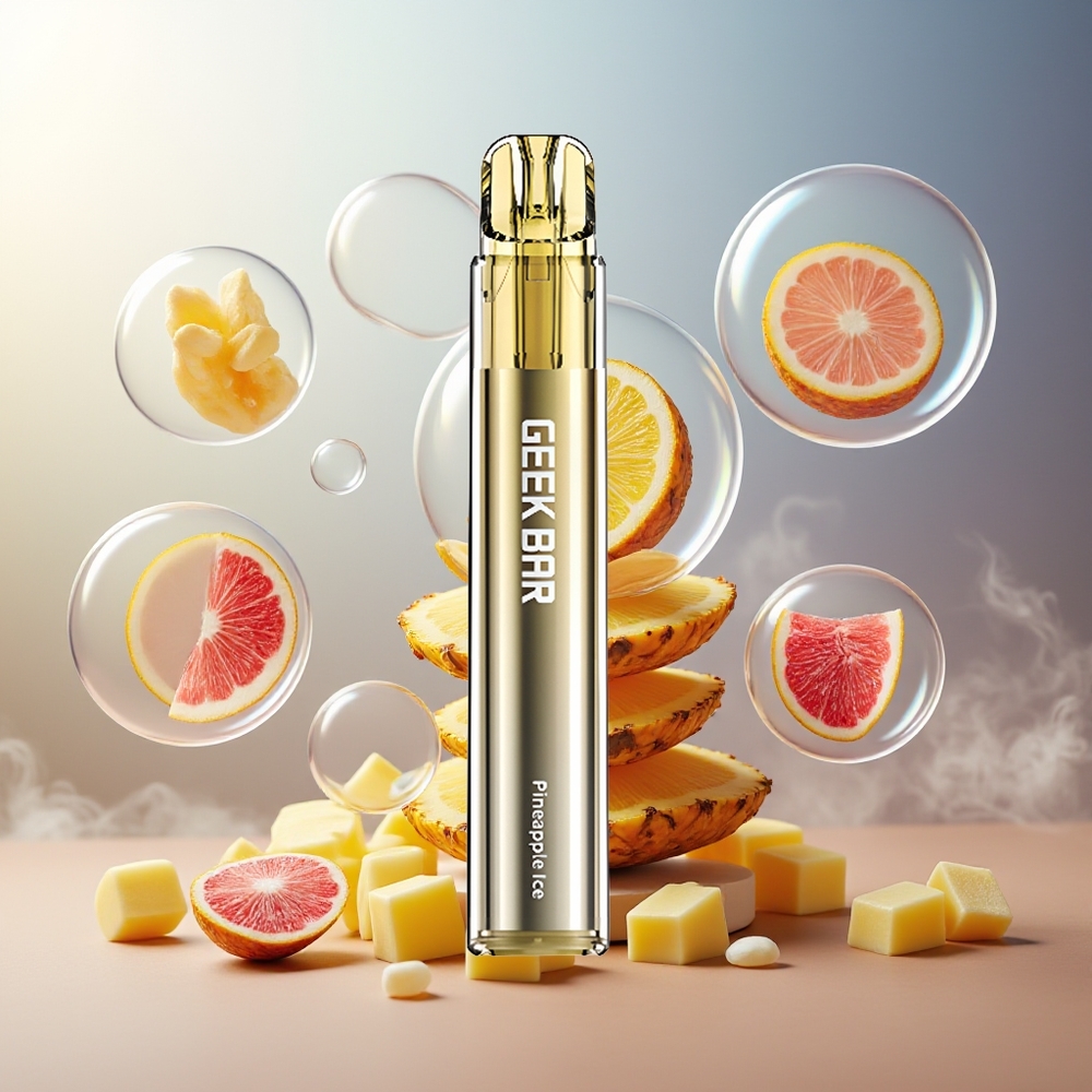 GEEK BAR Elite 1000 Puffs Norge Engros Ananas Is Med 650mAh Mesh Coil