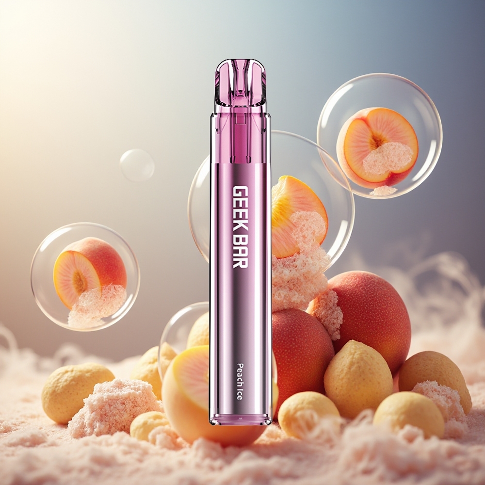 GEEK BAR Elite 1000 Puffs Norge Engros Mesh Coil 650mAh Fersken Is