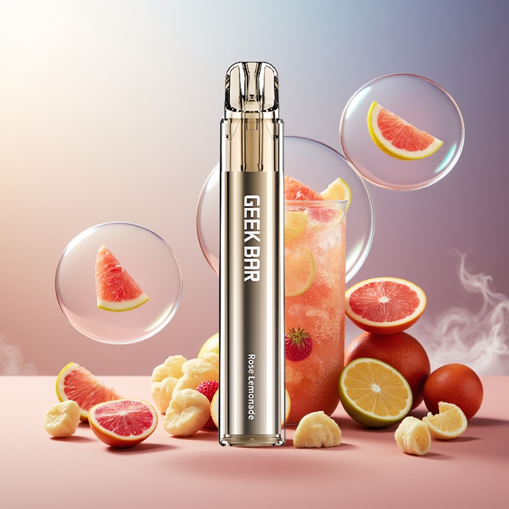 GEEK BAR Elite 1000 Puffs Norge Engros Mesh Coil 650mAh Rosé Sitronade