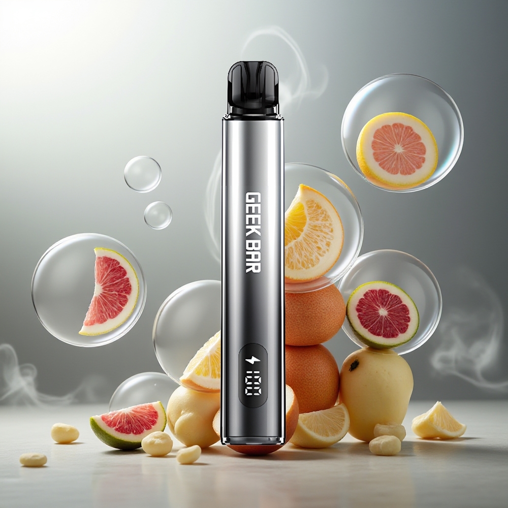 GEEK BAR Elite Prefilled 2.0ml Aluminium Plastikk 650mAh Magnetisk Bypass Kjølig Grå Norge Engros