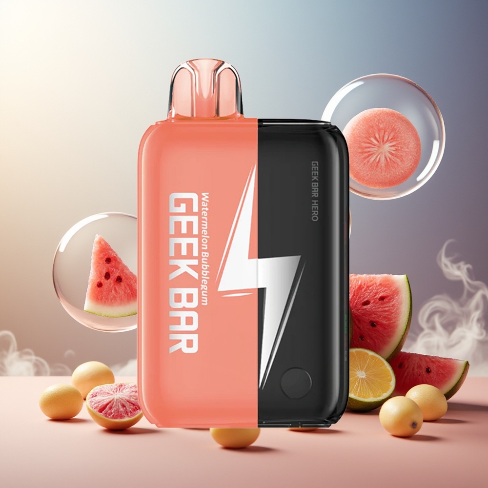 GEEK BAR Hero 20000 Puffs Dual Mesh Coil Vannmelon Tyggis Norge Engros