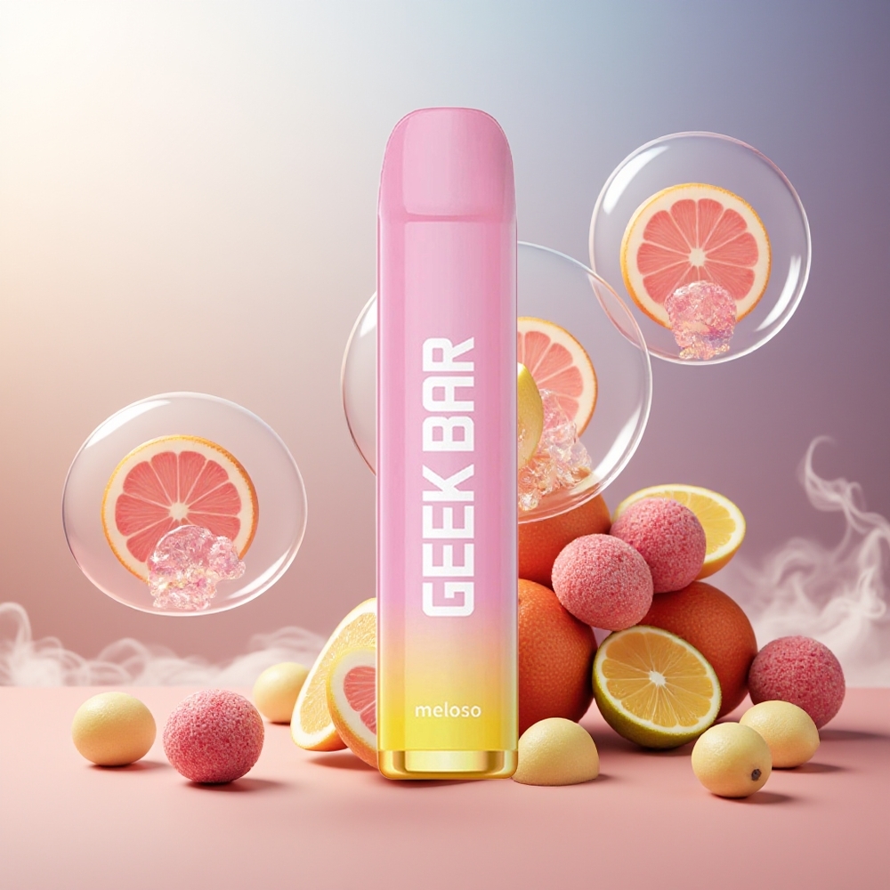 GEEK BAR Meloso 600 Puffs 20mg 2ml 550mAh Rosa Sitronade Norge Engros