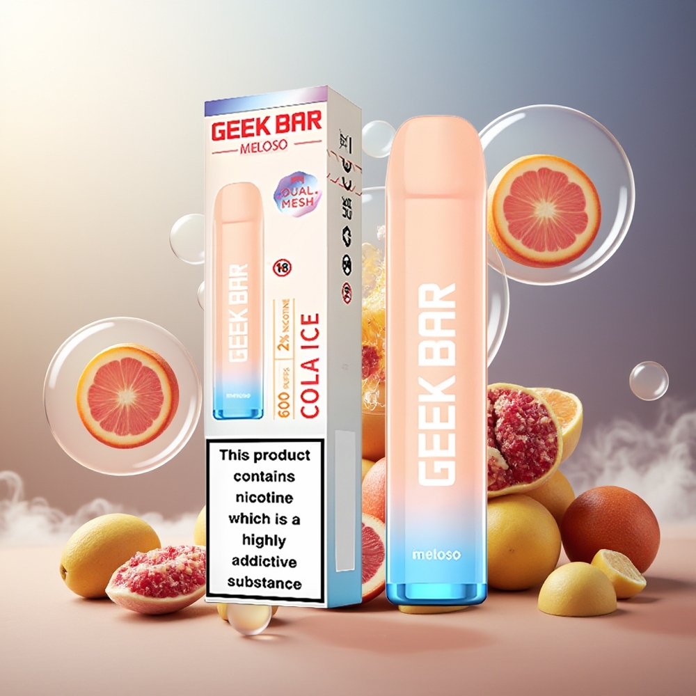 GEEK BAR Meloso 600 Puffs 2ml 550mAh 20mg Cola Is Norge Engros