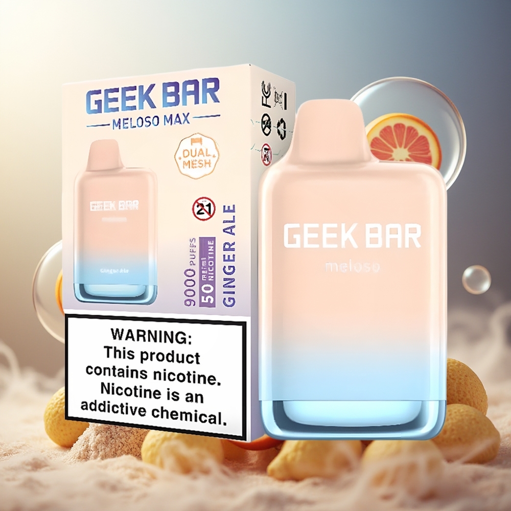 GEEK BAR Meloso Max 9000 Puffs 14ml 5% Norge Engros Ingefærøl