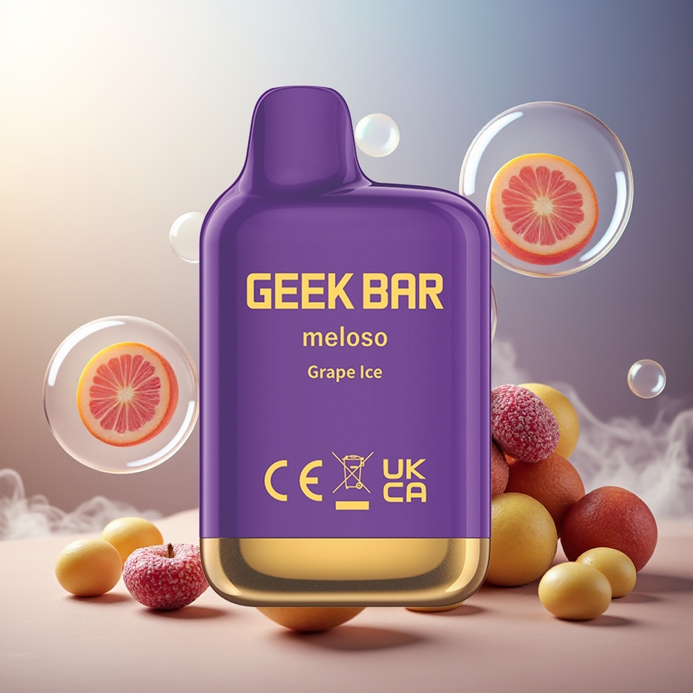 GEEK BAR Meloso Mini 600 Puffs Engangs Vape Drueis Norge Engros 550mAh 2ml 50/50 Dual Mesh 20mg Auto Draw