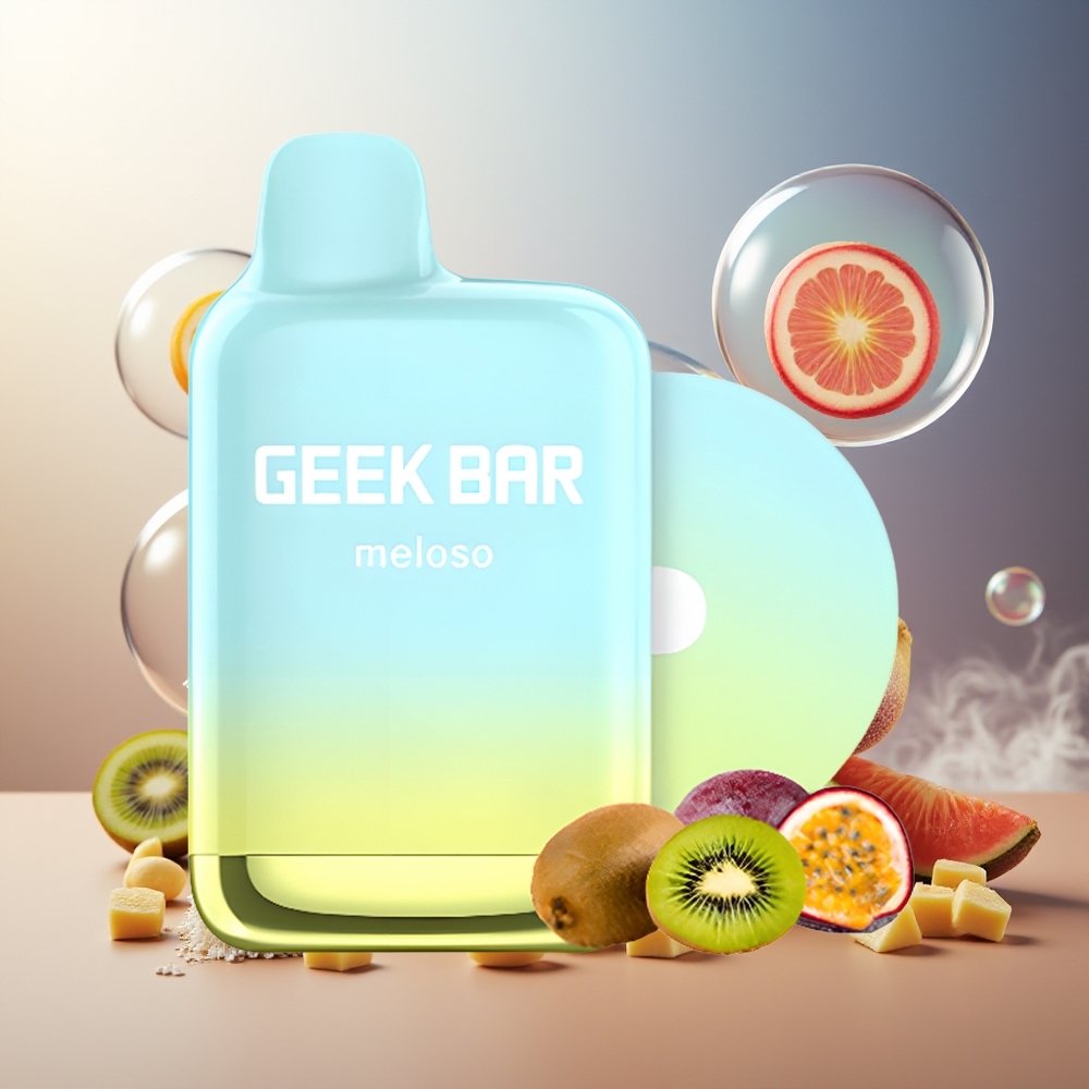 GEEK BAR Meloso Pro 4000 Puffs Engangsdamper Norge Engros Kiwi Pasjonsfrukt 12ml 2% Nikotin