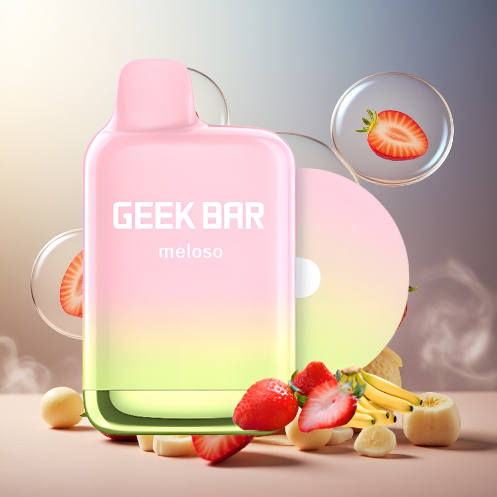 GEEK BAR Meloso Pro 4000 Puffs Engros Norge 12ml 2% Nikotin Jordbær Banan Type-C Lading