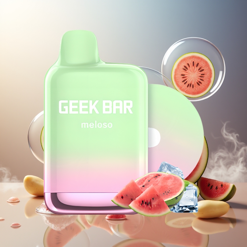 GEEK BAR Meloso Pro 4000 Puffs Norge Engros Vannmelon Is 12ml 2% Nikotin Dual-Mesh