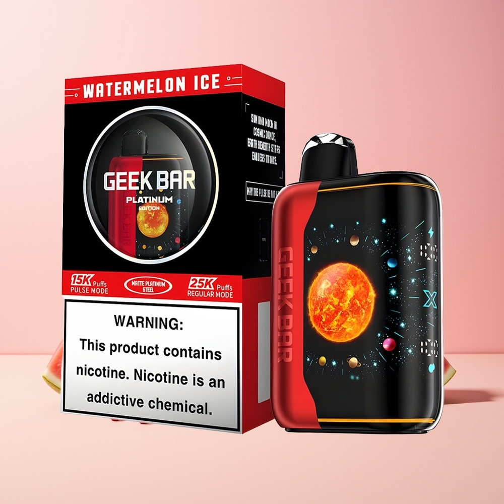 GEEK BAR Platinum Edition 25000 Norge Engros Vannmelon Is med 20mL E-Liquid og 2% Nikotin