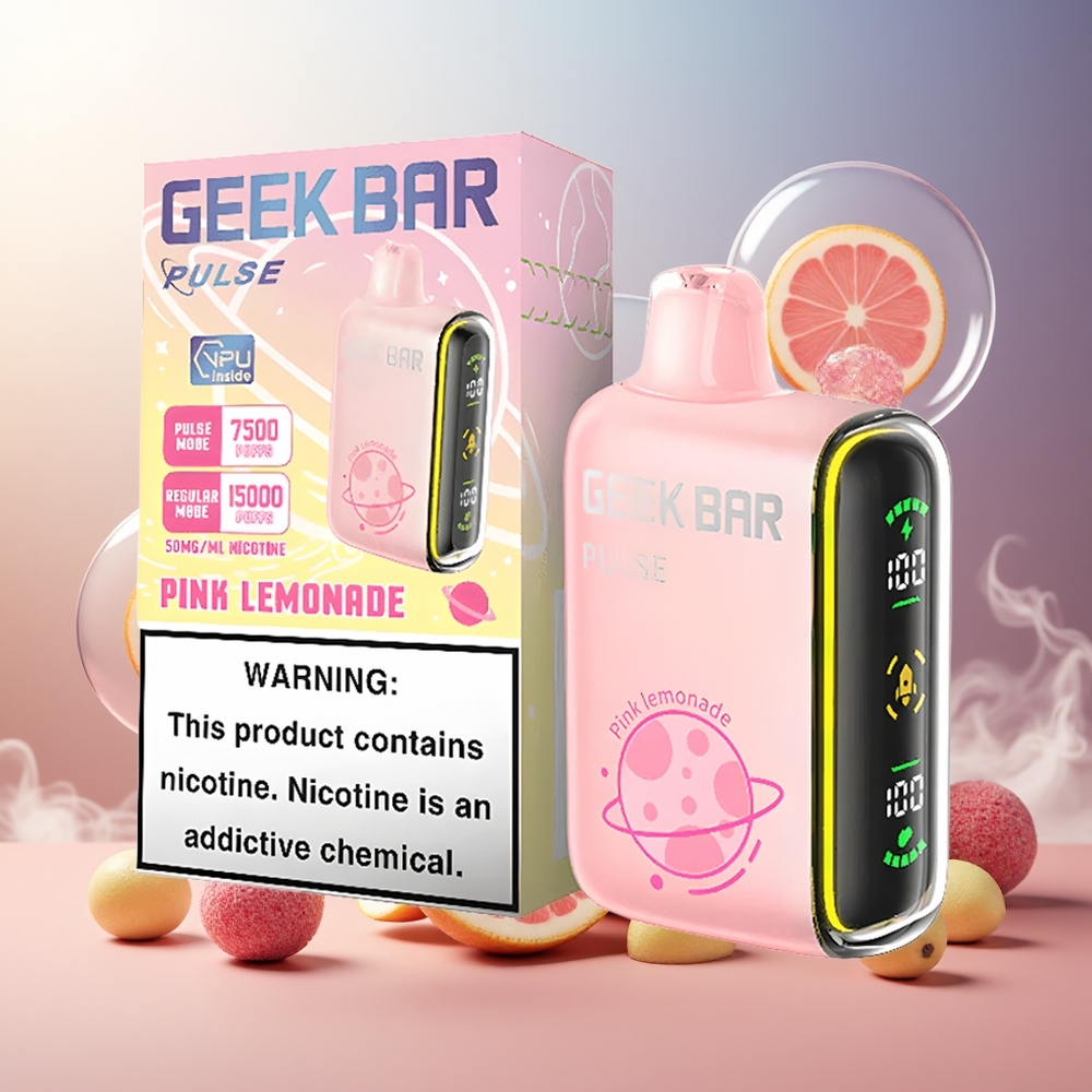 GEEK BAR Pulse 15000 Puffs 16ML 5% Norge Engros Justerbar Luftstrøm USB-C