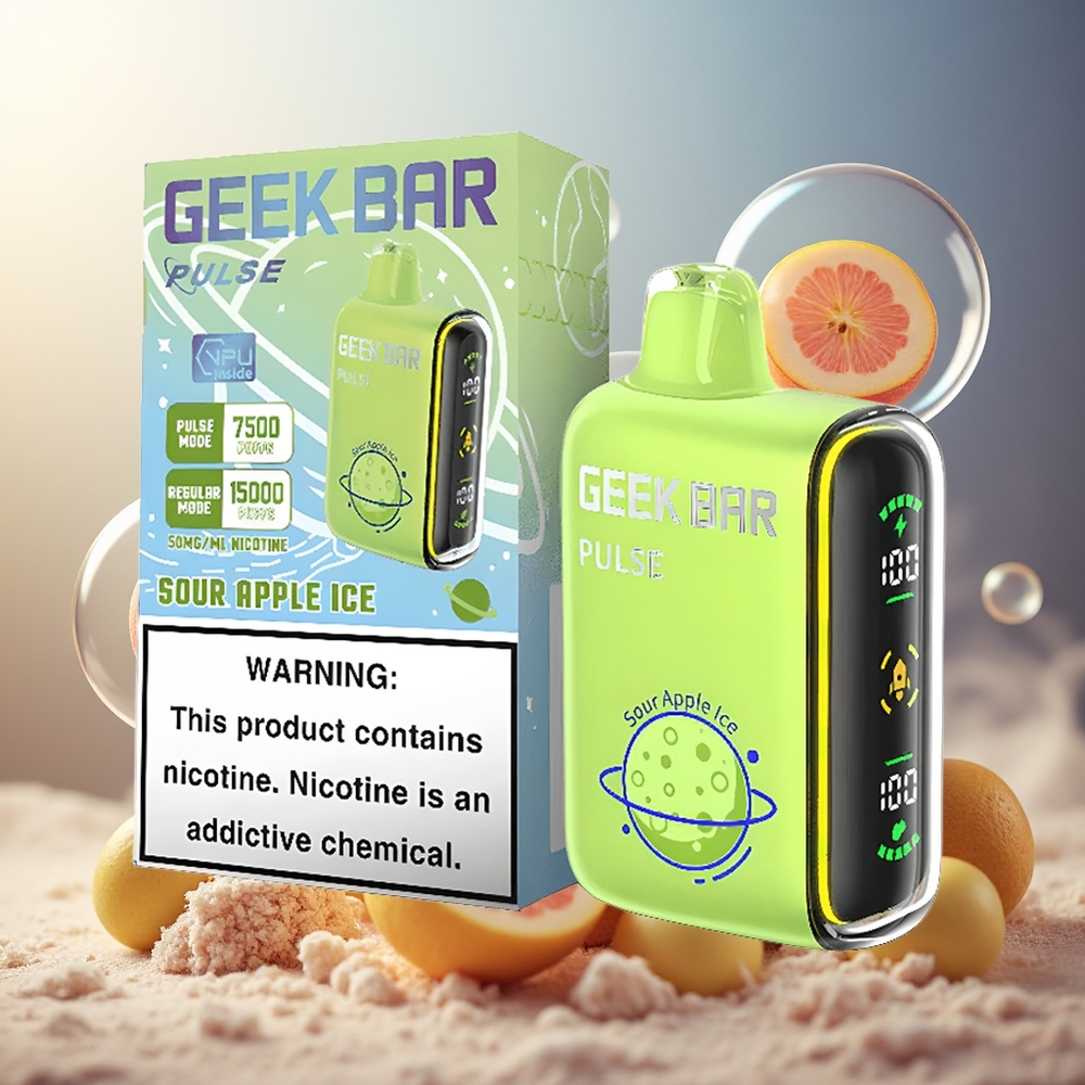 GEEK BAR Pulse 15000 Puffs 16ML 5% Norge Engros Justerbar Luftstrøm USB-C