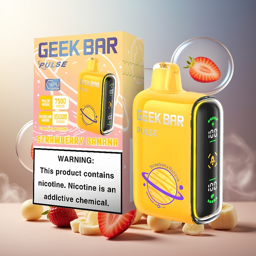 GEEK BAR Pulse 15000 Puffs 16ML 5% Norge Engros Justerbar Luftstrøm USB-C