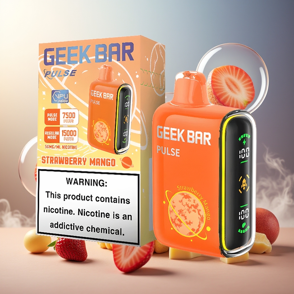 GEEK BAR Pulse 15000 Puffs 16ML 5% Norge Engros Justerbar Luftstrøm USB-C