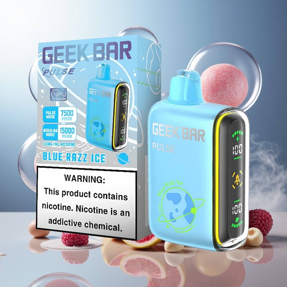 GEEK BAR Pulse 15000 Puffs 16ML 5% Norge Engros Justerbar Luftstrøm USB-C