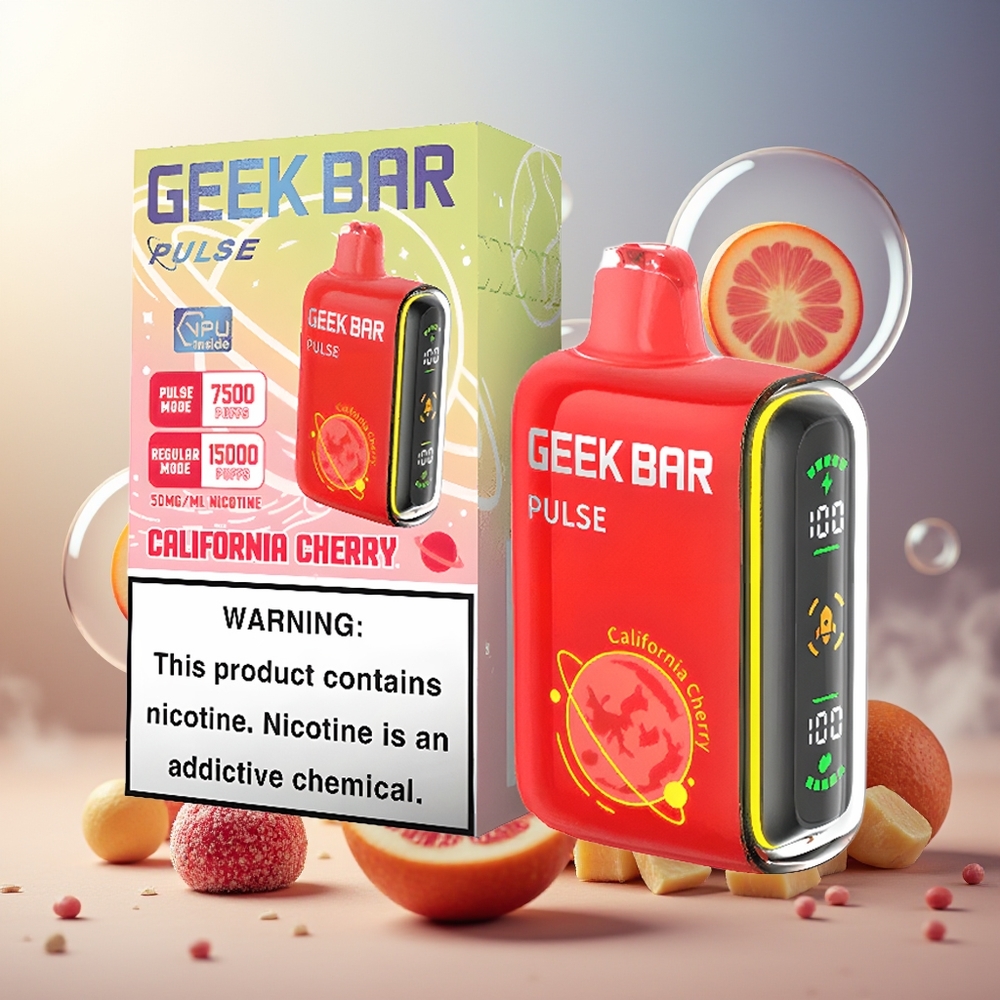 GEEK BAR Pulse 15000 Puffs 16ML 5% Norge Engros Justerbar Luftstrøm USB-C