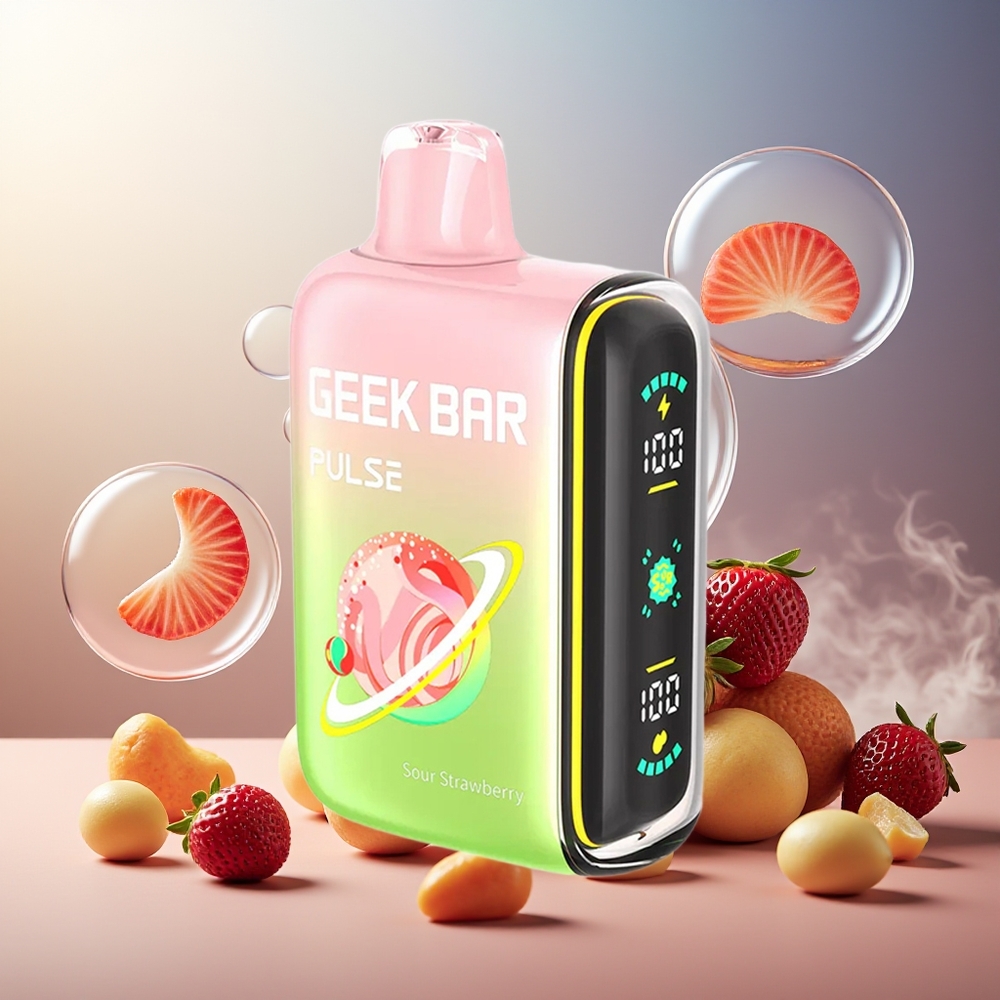 GEEK BAR Pulse 15000 Puffs Norge Engros 16ML 5% USB-C Justerbar Luftstrøm Sur