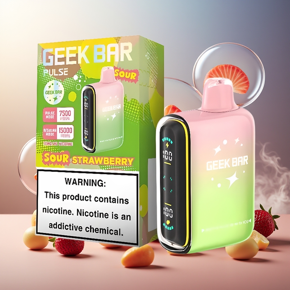 GEEK BAR Pulse 15000 Puffs Norge Engros 16ML 5% USB-C Justerbar Luftstrøm Sur