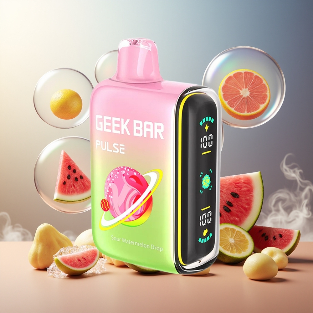 GEEK BAR Pulse 15000 Puffs Norge Engros 16ML 5% USB-C Justerbar Luftstrøm Sur