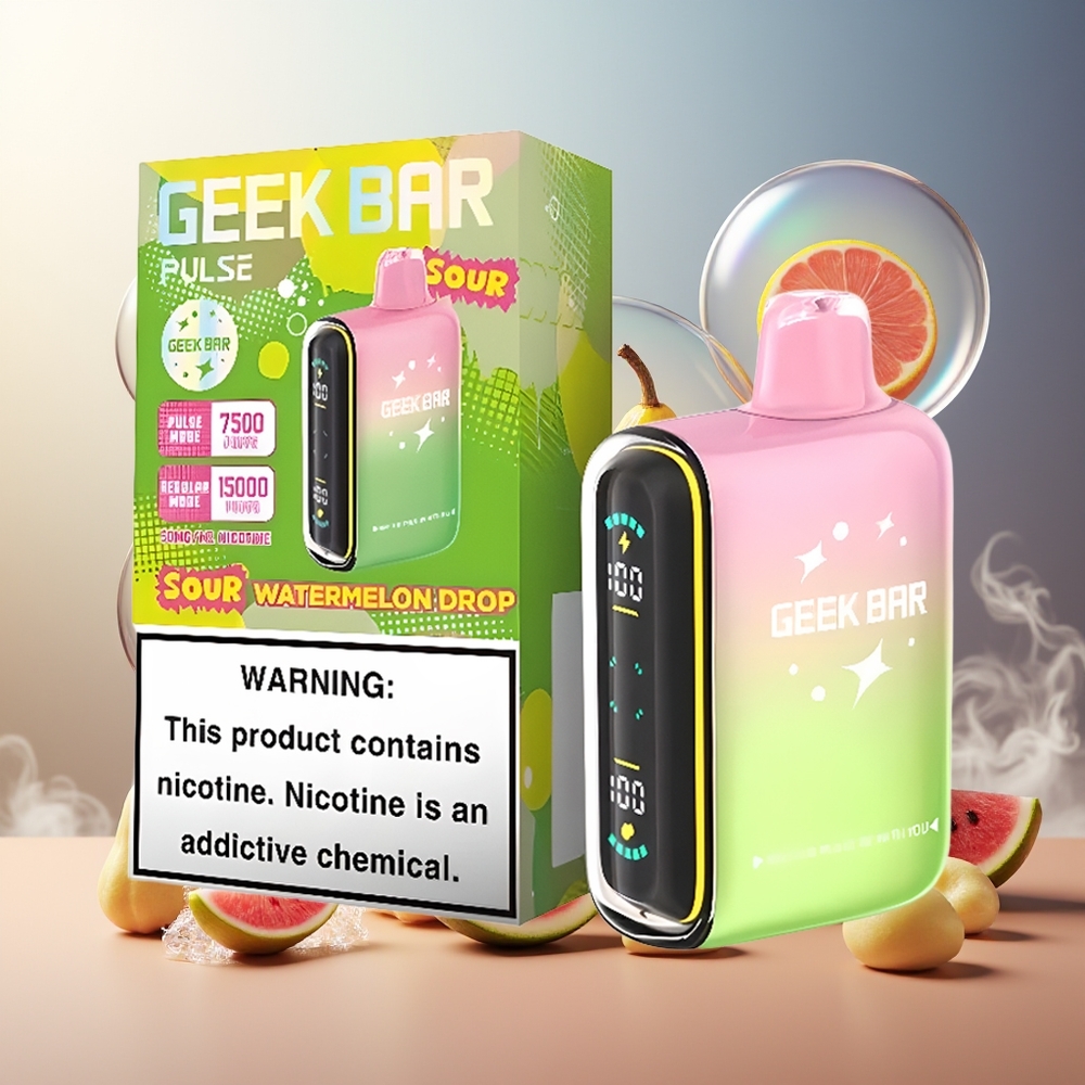 GEEK BAR Pulse 15000 Puffs Norge Engros 16ML 5% USB-C Justerbar Luftstrøm Sur