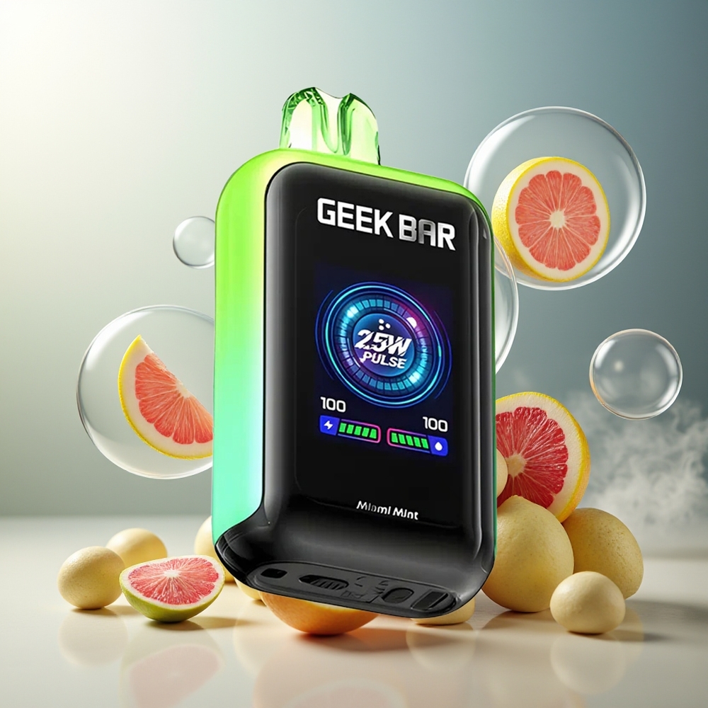 GEEK BAR Skyview 25000 Norge Engros Miami Mynte 16mL 50mg 800mAh 1.8" Skjerm