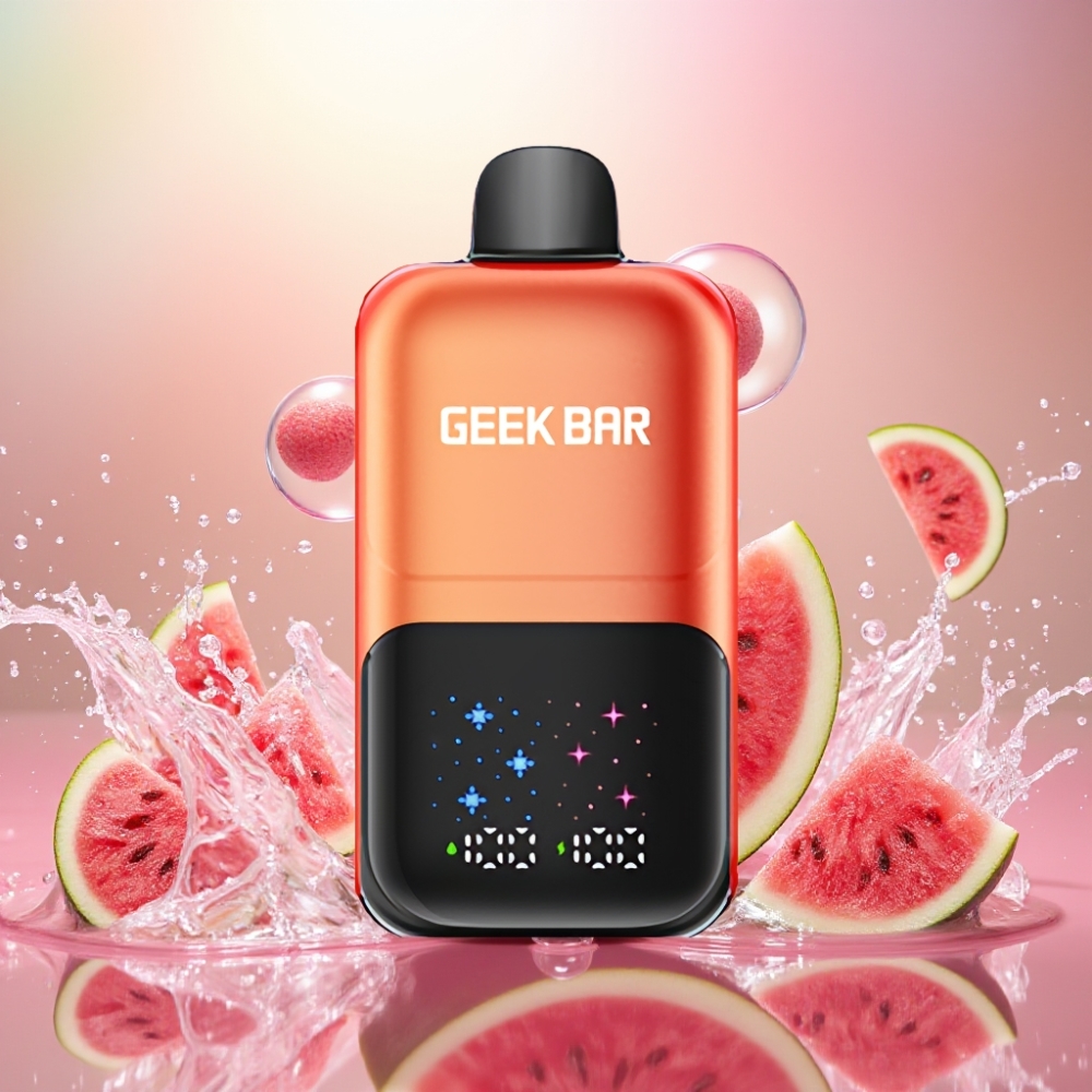 GEEKBAR 2GO 50000 Puffs Interaktiv Stor Skjerm 20ml Norge Engros Vannmelon Tyggegummi Is