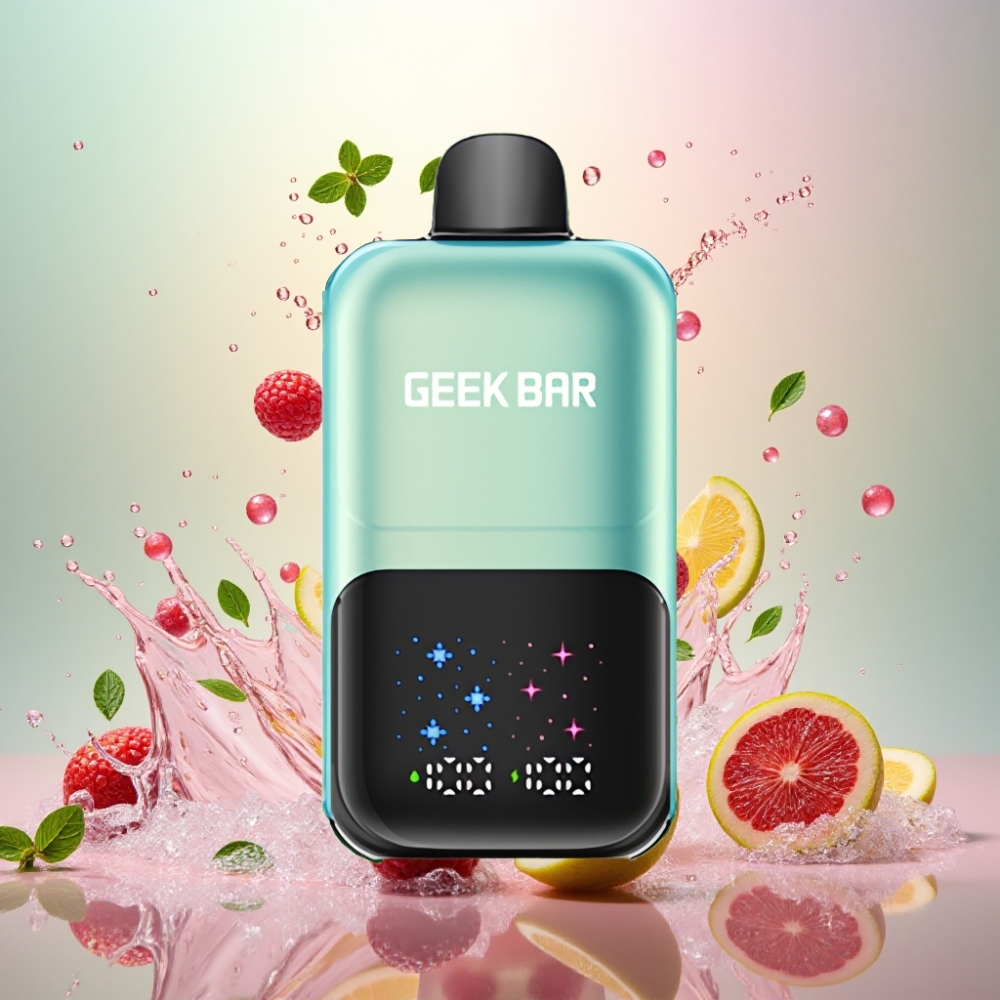 GEEKBAR 2GO 50000 Puffs Norge Engros Interaktiv Skjerm 3-nivå Justerbar Kjølig Mynte Is 20ml