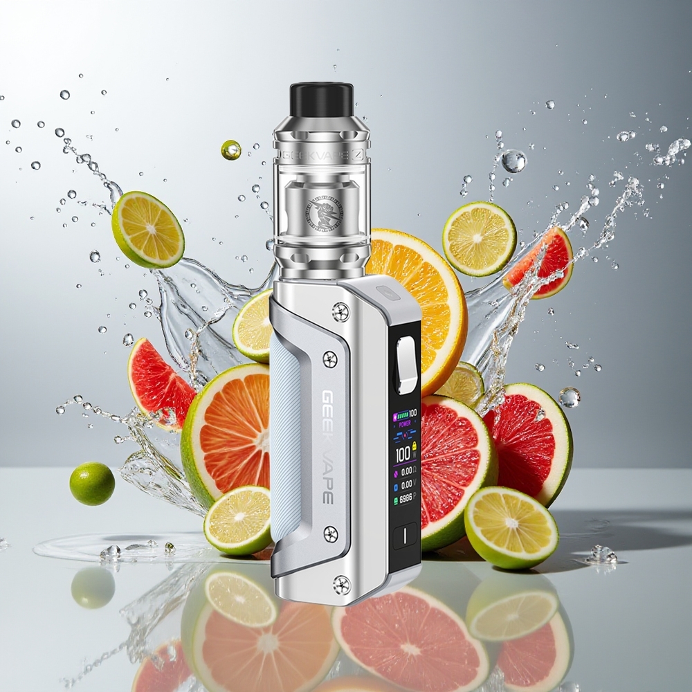 GeekVape Aegis Solo 3 Norge Engros 100W IP68 Leppetopp Luftstrøm 18650 Sølv
