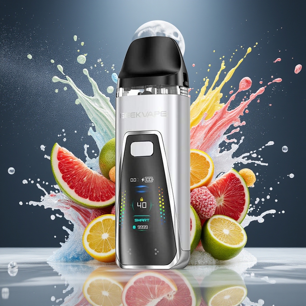 GeekVape Digi Pro 2 Munn 5mL 40W 2000mAh Type-C 0.96" Skjerm Månesølv Norge Engros
