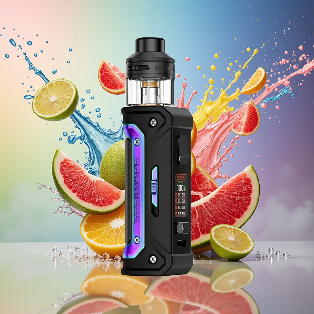 GeekVape E100i Kit Regnbue Norge Engros 3000mAh 100W TFT-skjerm