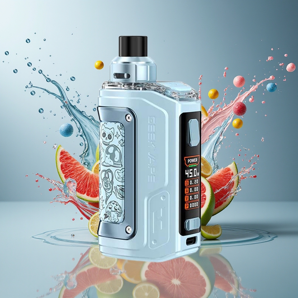 GeekVape H45 Aegis Hero 2 45W 1400mAh 4ml Gråblå Norge Engros Pod Mod Kit