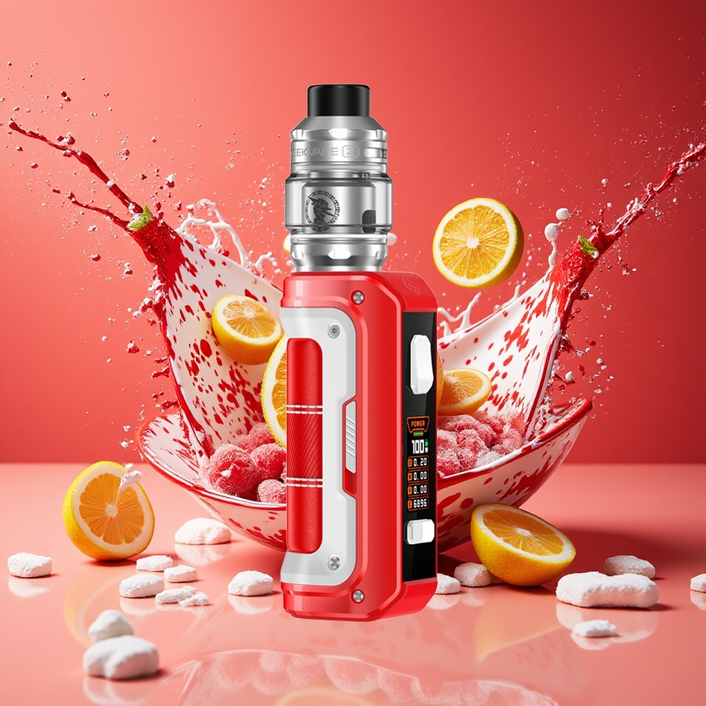 GeekVape Max100 Aegis Max 2 100W Norge Engros Kit Rød Hvit 5.5ml IP68 21700