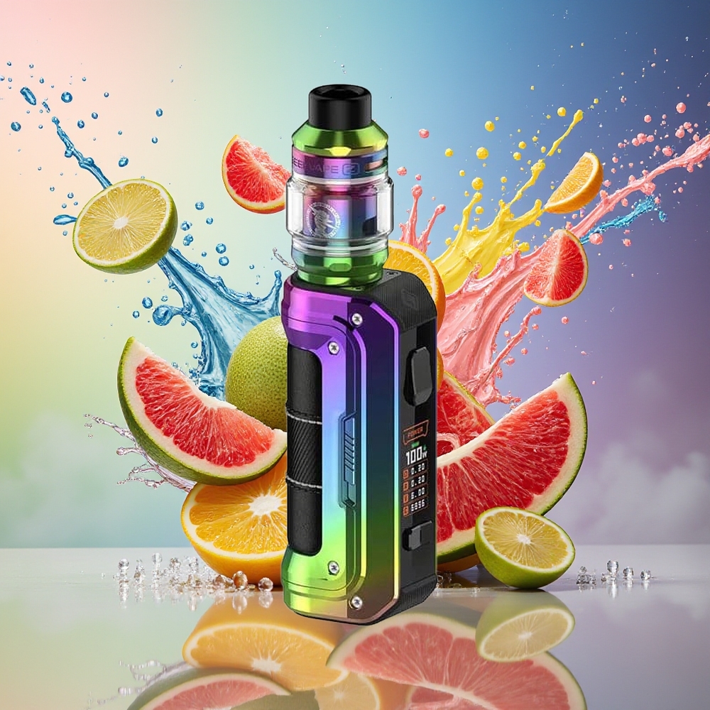 GeekVape Max100 Aegis Max 2 100W Norge Engros Regnbuen 5.5ml 21700 IP68 8.5V TFT