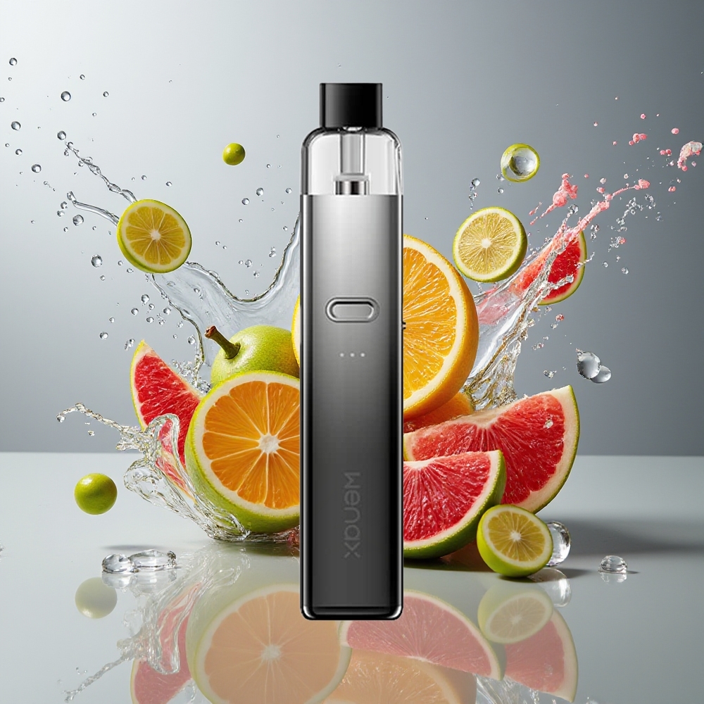 GeekVape WENAX K2 Norge Engros Glinsende Grå 1000mAh Type-C 2ml 0.8ohm/1.2ohm