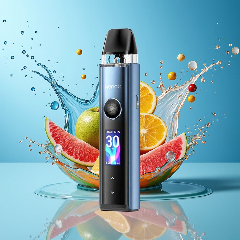 GeekVape Wenax Q Pro 3-in-1 30W Haptic Touch 1200mAh Type-C Fast Charge Blå Norge Engros