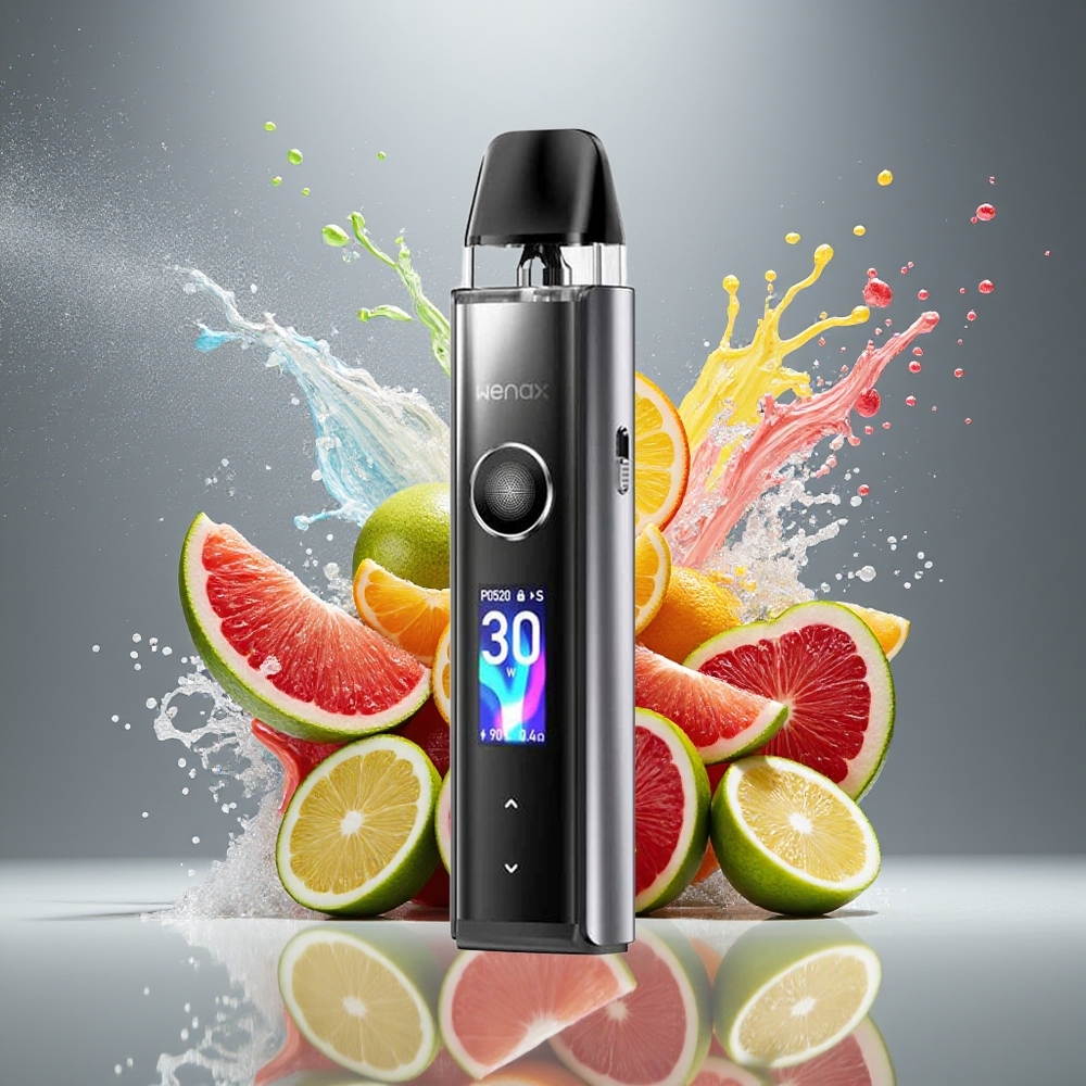 GeekVape Wenax Q Pro 3-nivå luftstrøm MTL til RDL 1200mAh Norge Engros Stjernelys Grå