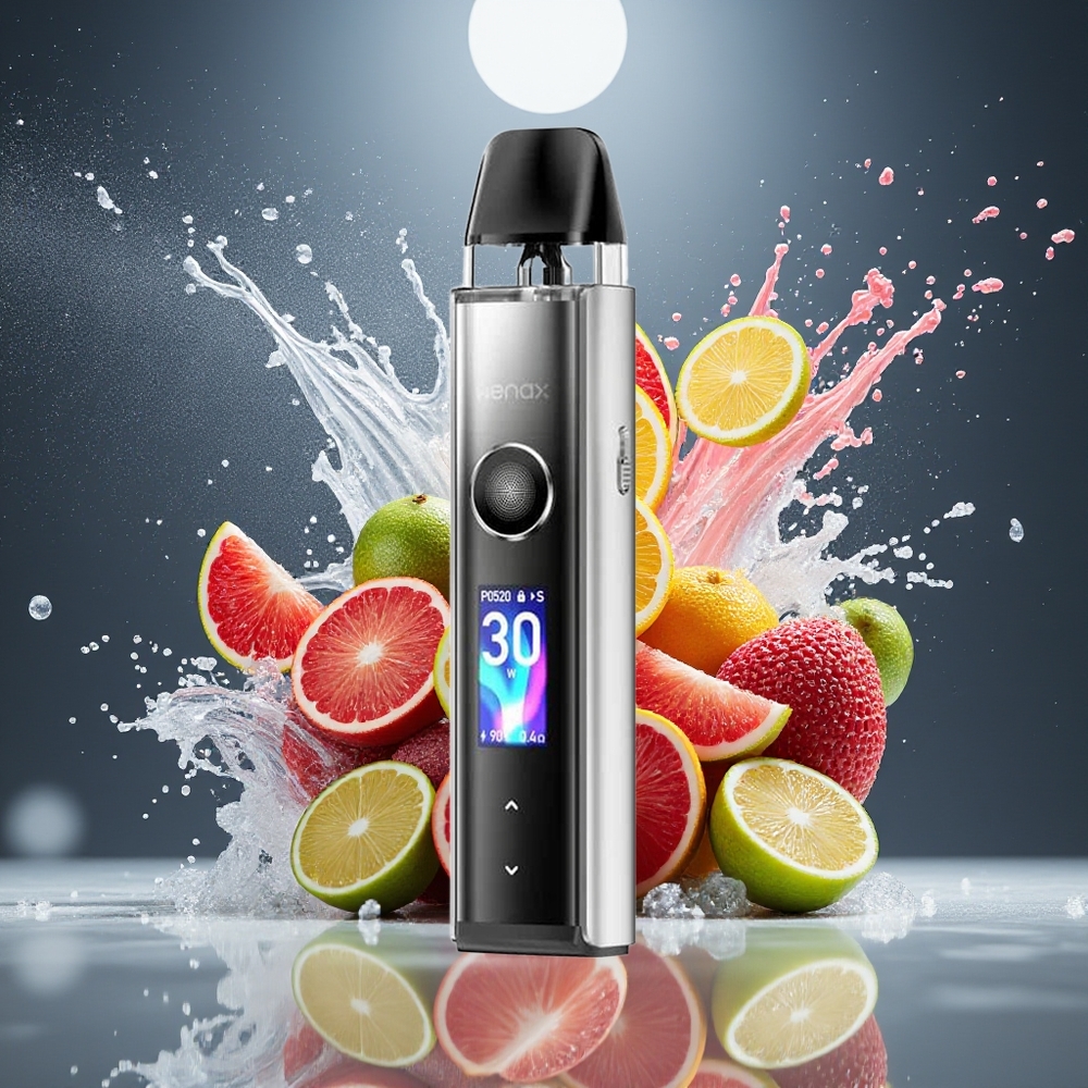 GeekVape Wenax Q Pro 4-in-1 30W Haptisk Touch Smart Skjerm Norge Engros Månelys Sølv