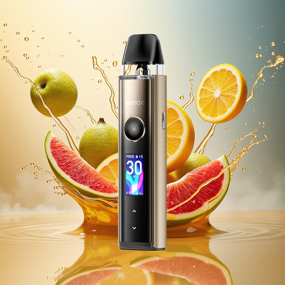 GeekVape Wenax Q Pro MTL/RDL 30W 1200mAh 0.96" Skjerm Solstrålegull Norge Engros