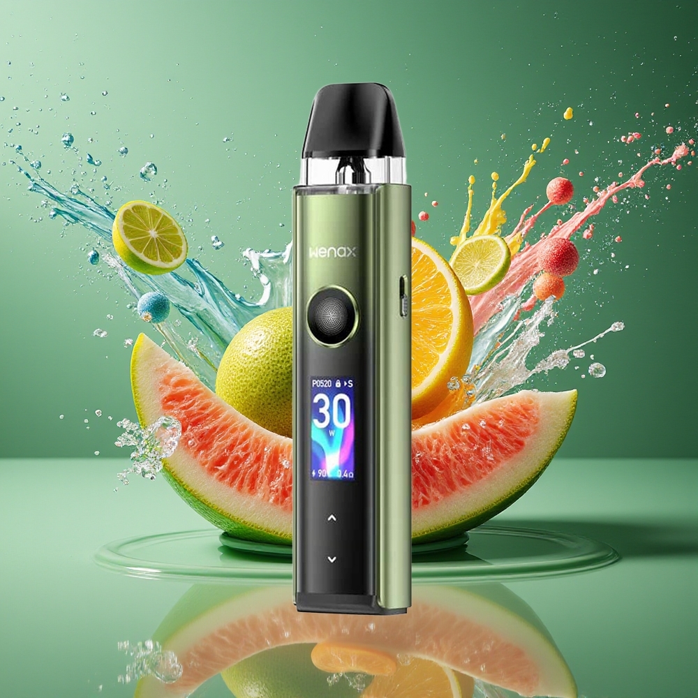 GeekVape Wenax Q Pro Pod System Kit Aurora Grønn 30W Haptisk 1200mAh Norge Engros